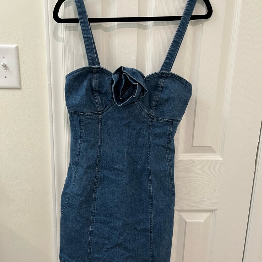 Chic Denim Blue Mini Dress